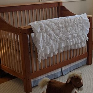 PBK Gingham crib skirt
